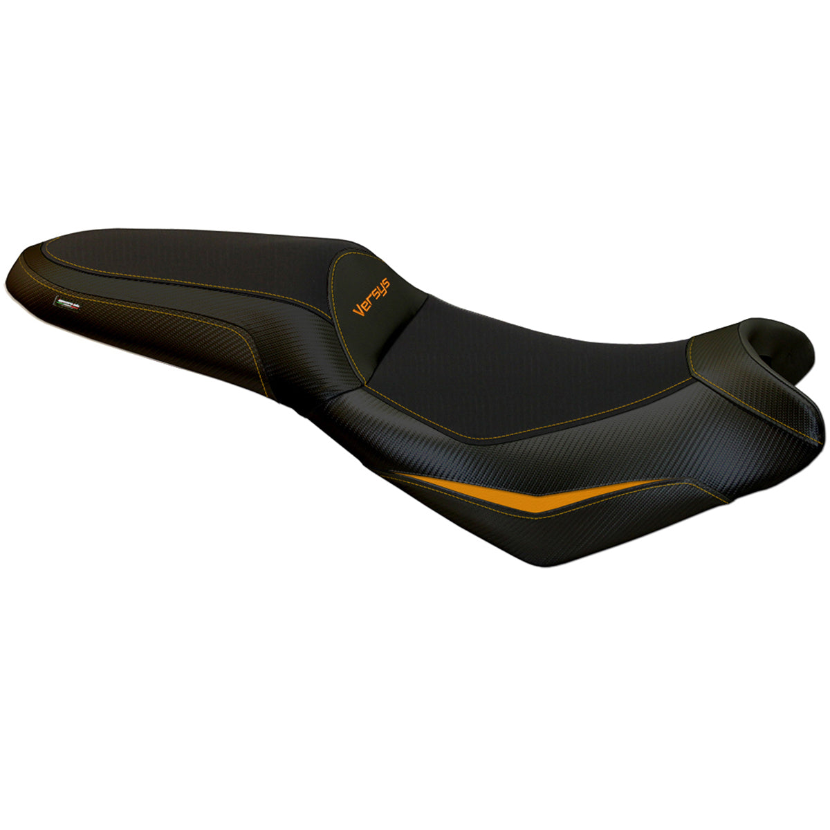 Tappezzeria Italia Kawasaki Versys 650 2007-2025 Seat Cover in Orange and Black