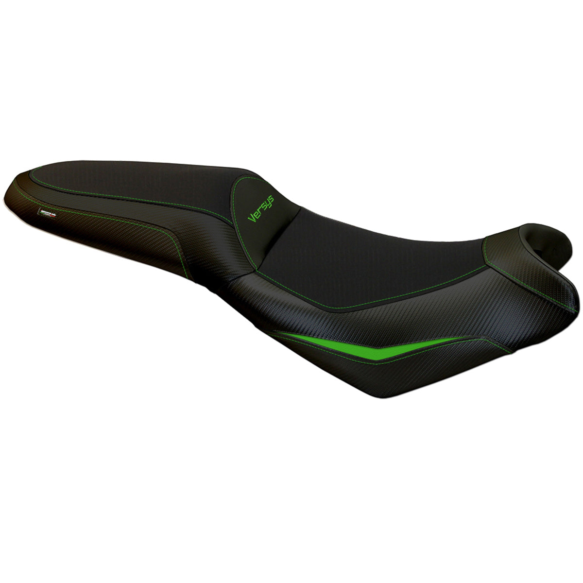 Tappezzeria Italia Kawasaki Versys 650 2007-2025 Seat Cover in Green and Black