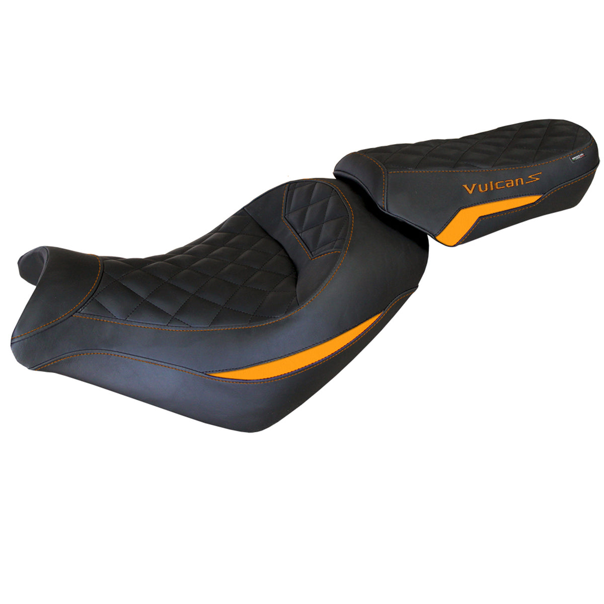 Tappezzeria Italia Kawasaki Vulcan 650 S 2014-2025 Seat Cover in Orange and Black