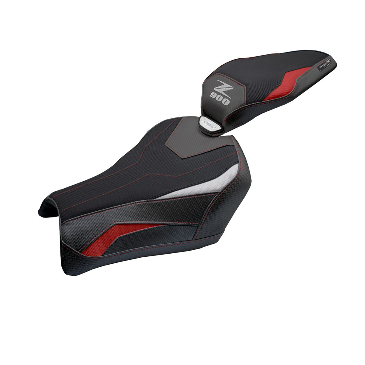Tappezzeria Italia Kawasaki Z900 2025 Seat Cover Comfort Red Silver Black