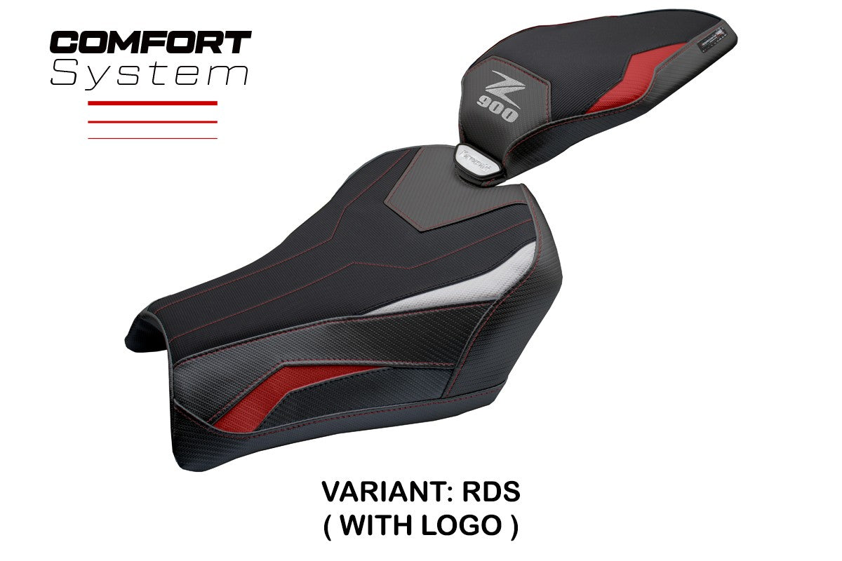 Tappezzeria Italia Kawasaki Z900 2025 Seat Cover Comfort Red Silver Black