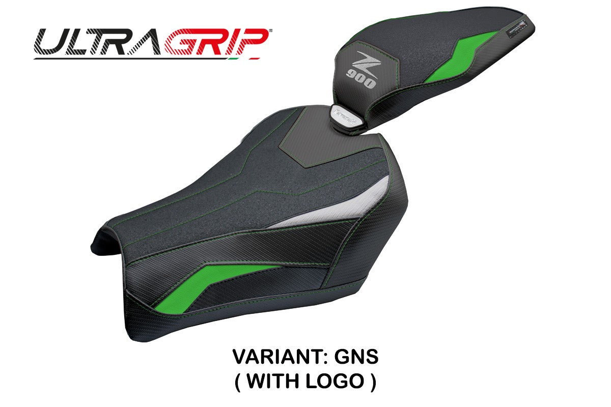 Tappezzeria Italia Kawasaki Z900 2025 Seat Cover Ultragrip Green Silver Black
