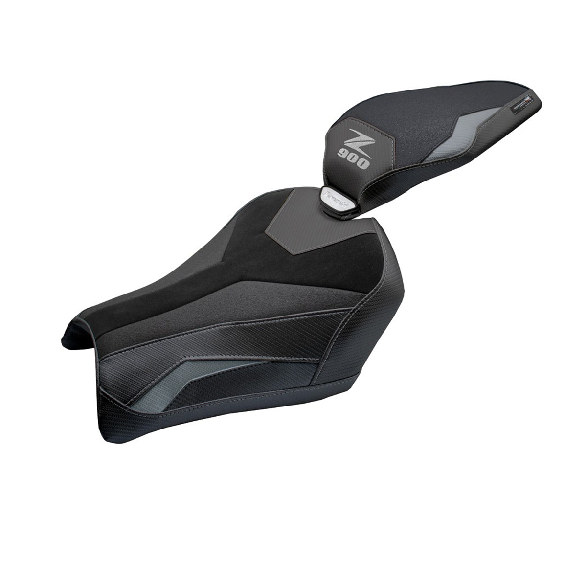 Tappezzeria Italia Kawasaki Z900 2025 Seat Cover Velvet Ultragrip Grey Black