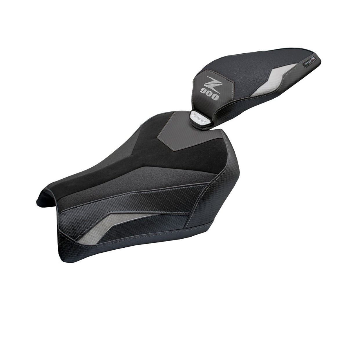 Tappezzeria Italia Kawasaki Z900 2025 Seat Cover Velvet Ultragrip Silver Black