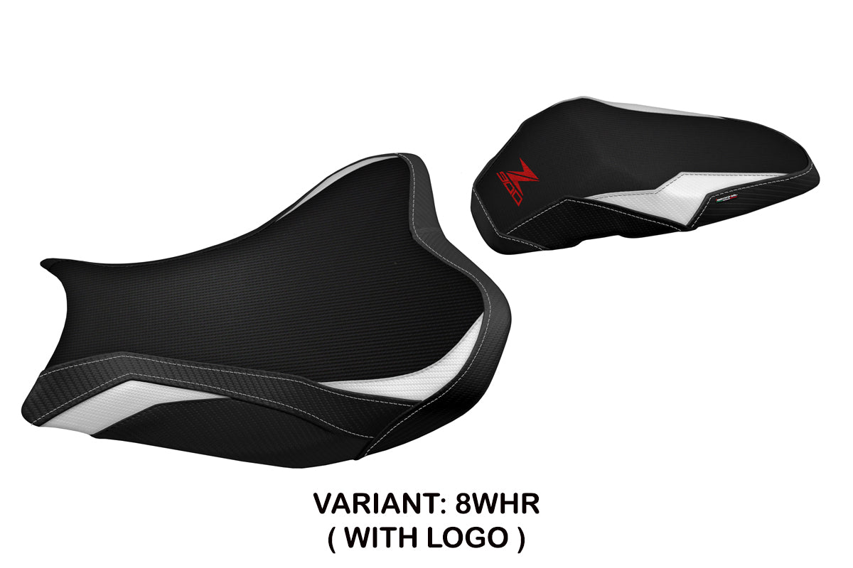 Tappezzeria Italia Kawasaki Z900 2017-2024 Seat Cover in White Red and Black