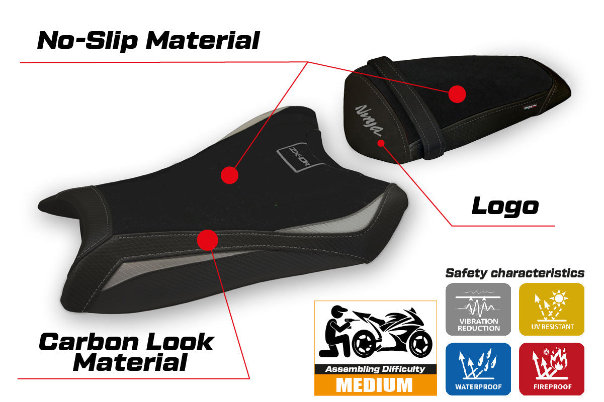 Tappezzeria Italia Kawasaki Ninja ZX10R 2011-2015 Seat Cover in Grey