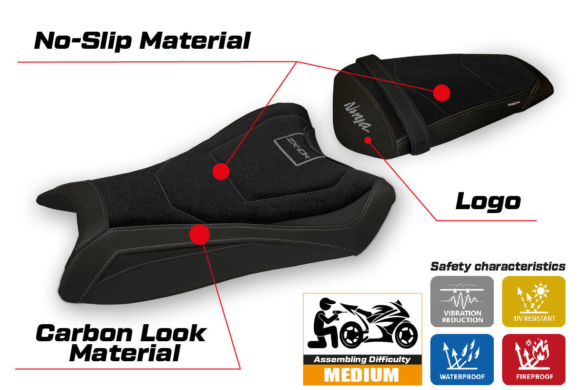 Tappezzeria Italia Kawasaki Ninja ZX10R 2011-2015 Seat Cover Ultragrip in Black