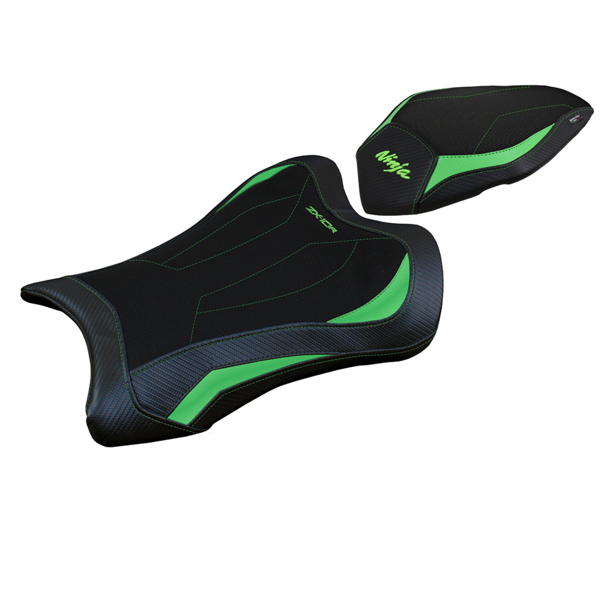 Tappezzeria Italia Kawasaki Ninja ZX10R 2021-2025 Seat Cover Comfort in Green and Black