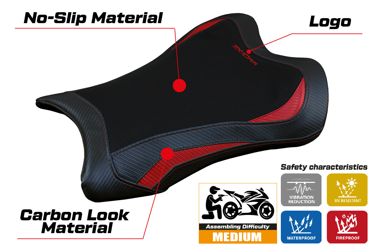 Tappezzeria Italia Kawasaki Ninja ZX10RR 2021-2025 Seat Cover in Red and Black