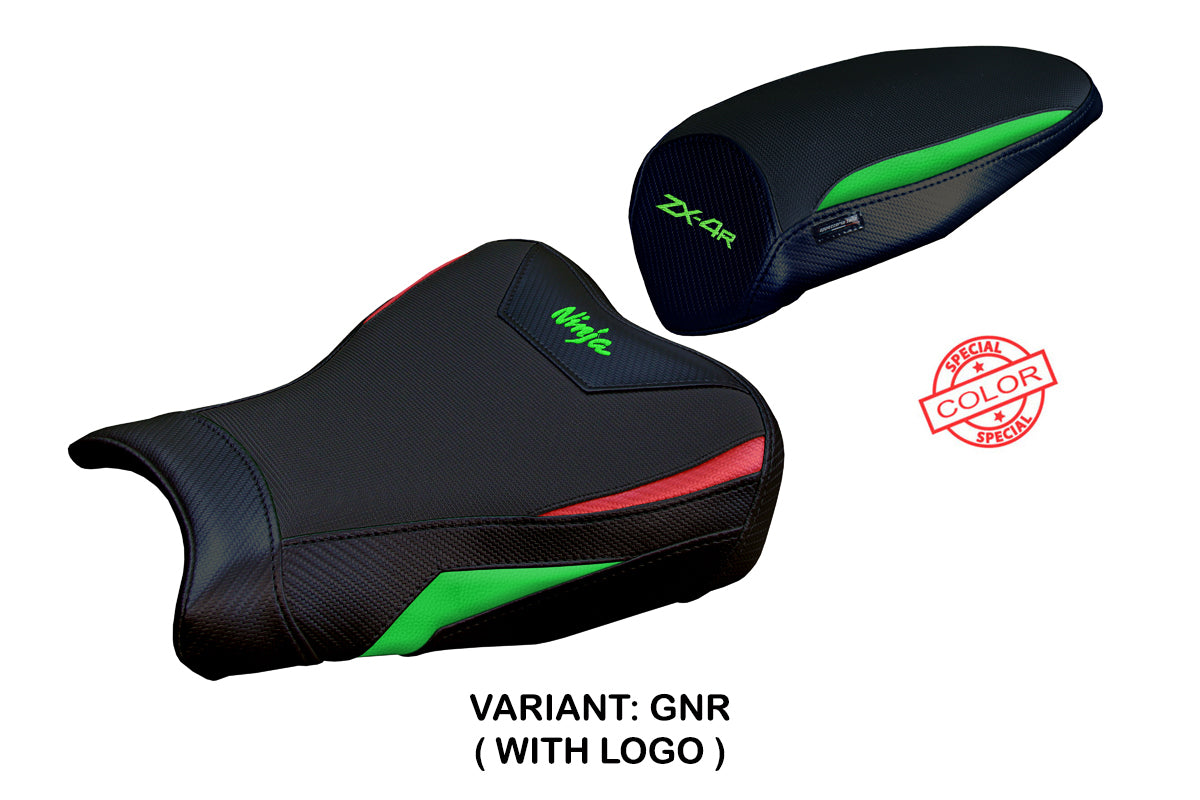 Tappezzeria Italia Kawasaki ZX4R 2023-2025 Seat Cover in Green Red and Black