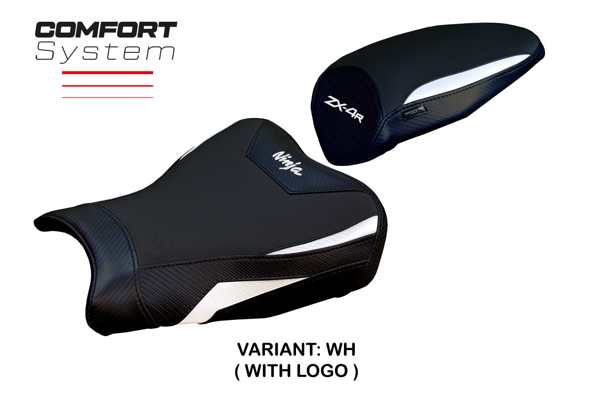 Tappezzeria Italia Kawasaki ZX4R 2023-2025 Seat Cover Comfort in White and Black