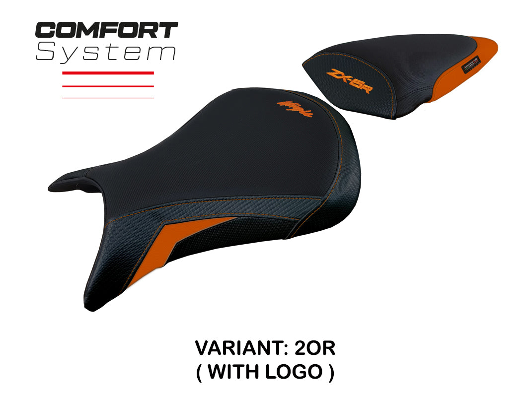 Tappezzeria Italia Kawasaki Ninja ZX6R 2007 2008 Seat Cover Comfort in White and Black