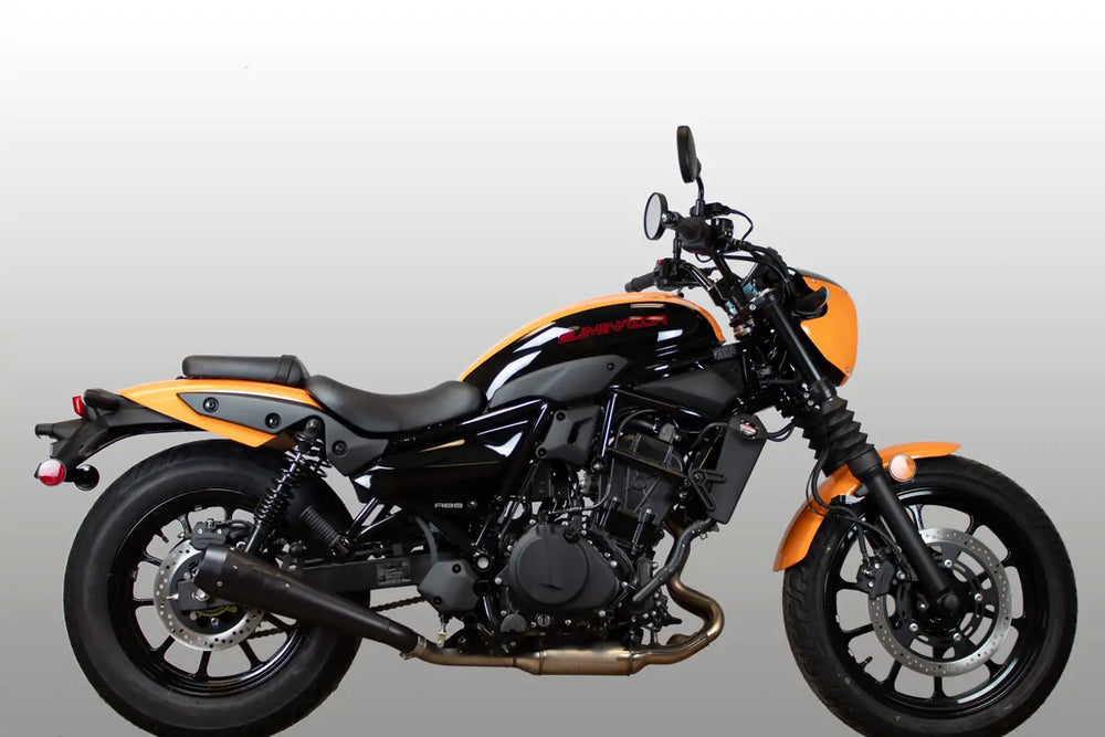 KA1012 M4 Exhaust All Black Retro-Drag Slip-On Kawasaki  Eliminator 2024-2025