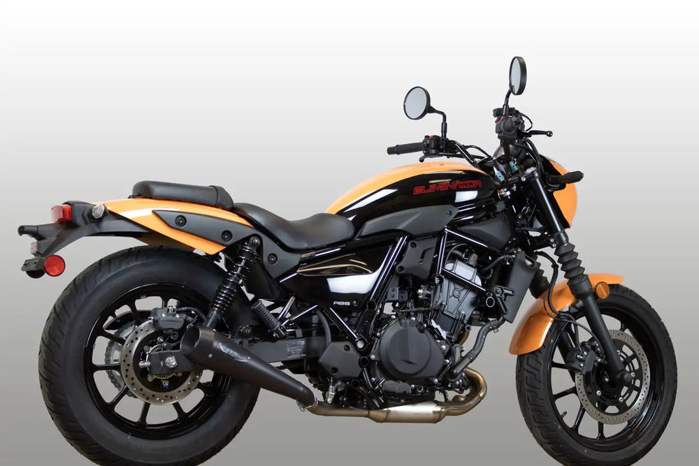 KA1012 M4 Exhaust All Black Retro-Drag Slip-On Kawasaki  Eliminator 2024-2025