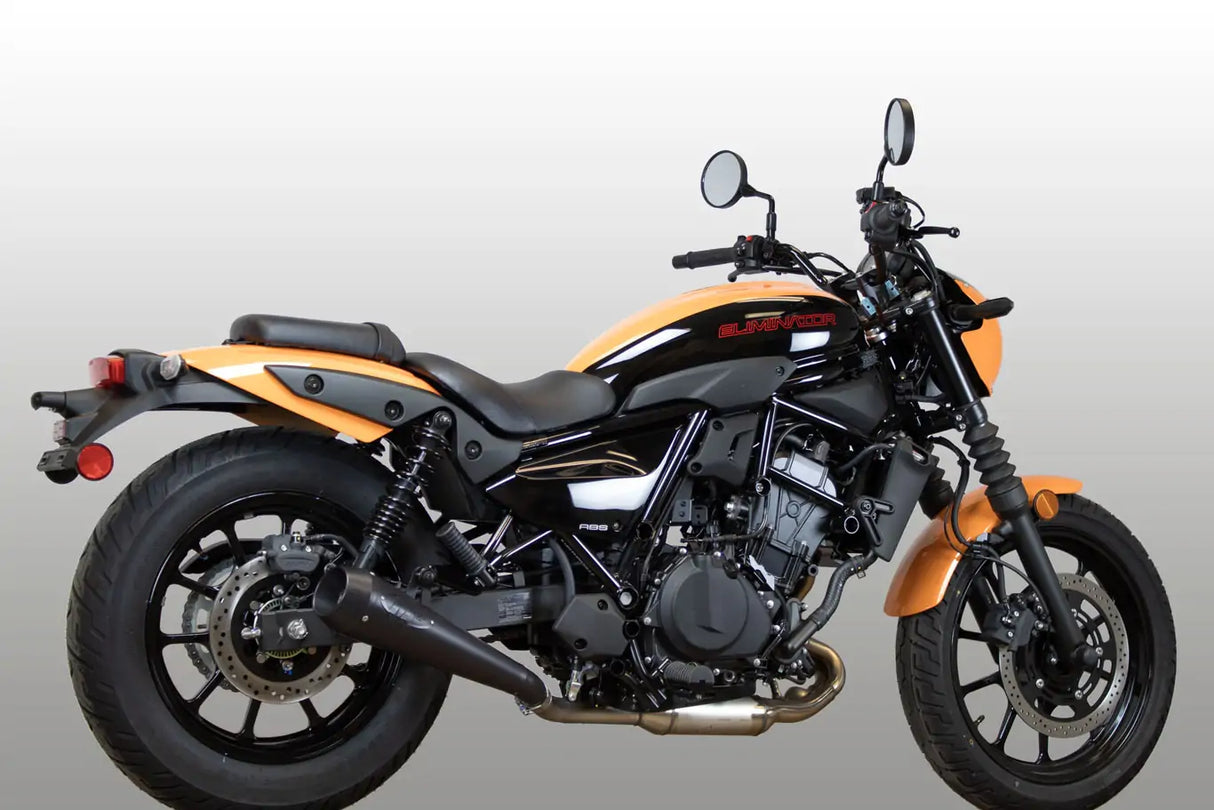 KA1012 M4 Exhaust All Black Retro-Drag Slip-On Kawasaki  Eliminator 2024-2025