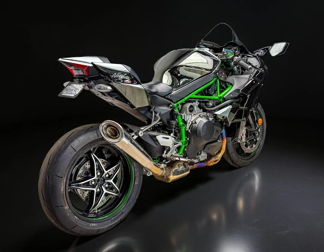 Vandemon Ninja H2 H2R Titanium Slip-On 2015-2025 KAWAH2TIMUFPOLA VA-142