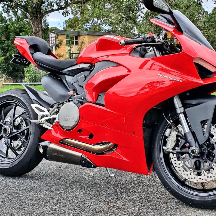 IN STOCK Vandemon  Titanium Belly Slip-On Ducati V2 Panigale & Streetfighter  2019-24 DUCV2TIMUFFBELA VA-17
