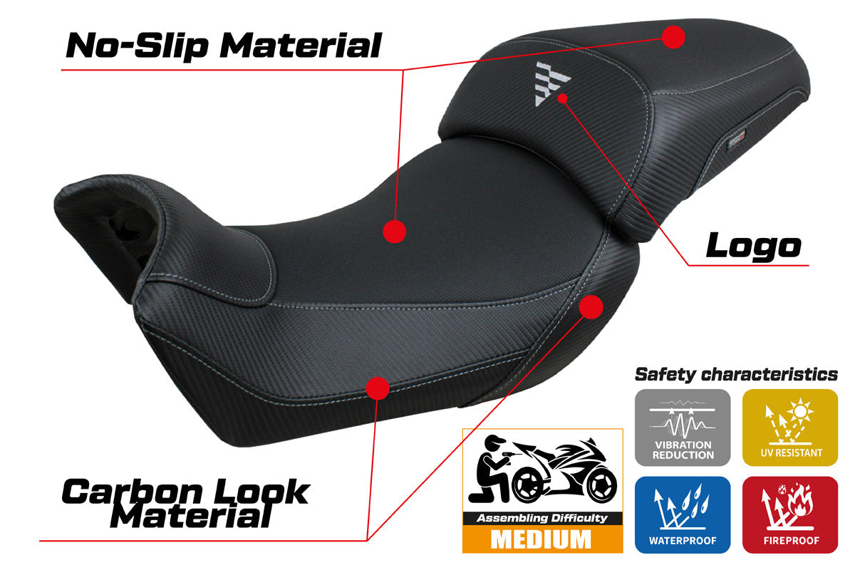 Tappezzeria Italia Voge Valico 650 DS 2021-2024 Seat Cover in Black