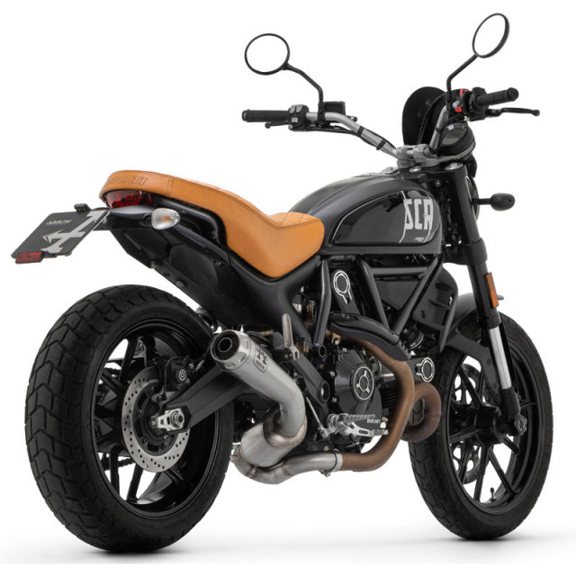 Open box 71223PRI  Arrow Pro-Race Slip-on Exhaust, Nichrome Ducati Scrambler 800 Icon 21-25