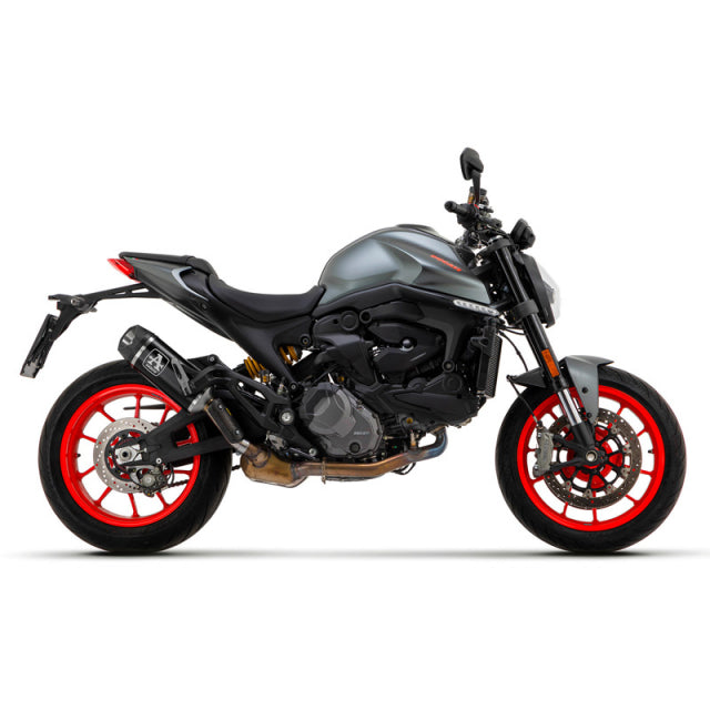 Arrow Ducati Monster 937 '21/22 Homologated Aluminum Dark Indy Race Silencer With Welded Link Pipe 71939akn