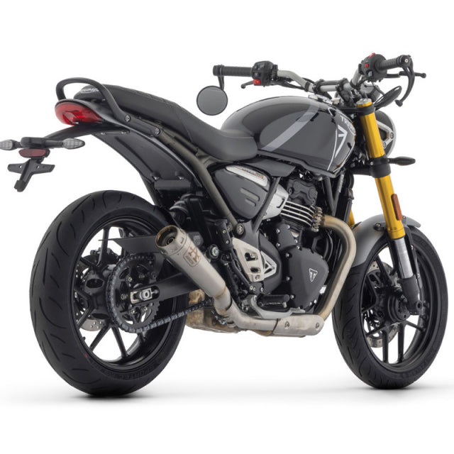 Arrow Exhaust Pro-Race Slip-on Exhaust, Nichrome for Triumph Scrambler 400/Speed 400 24- 25 71974PRI