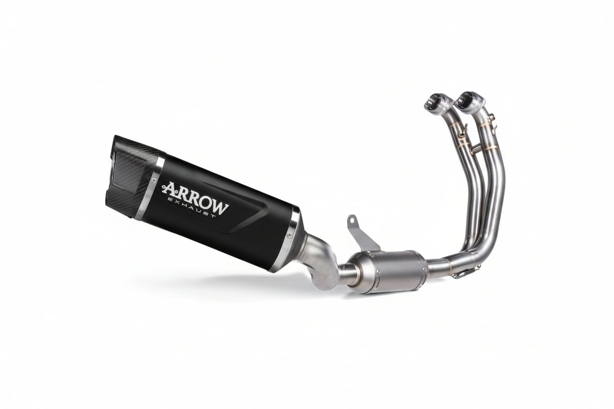APRILIA RS660 E5+ 2025 FULL SYSTEM WITH INDY-RACE EVO ALUMINIUM DARK EXHAUST - 77008akn