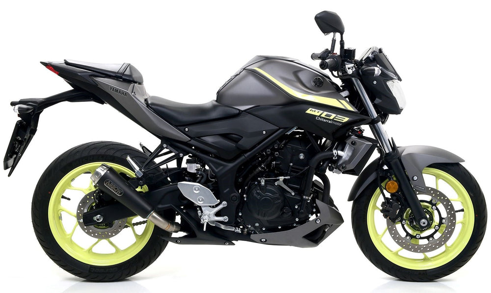 Arrow  Pro-Race  slip- on exhaust Exhaust, Nichrome Dark for Yamaha YZF-R3 /MT03 2017-2025 71831PRN