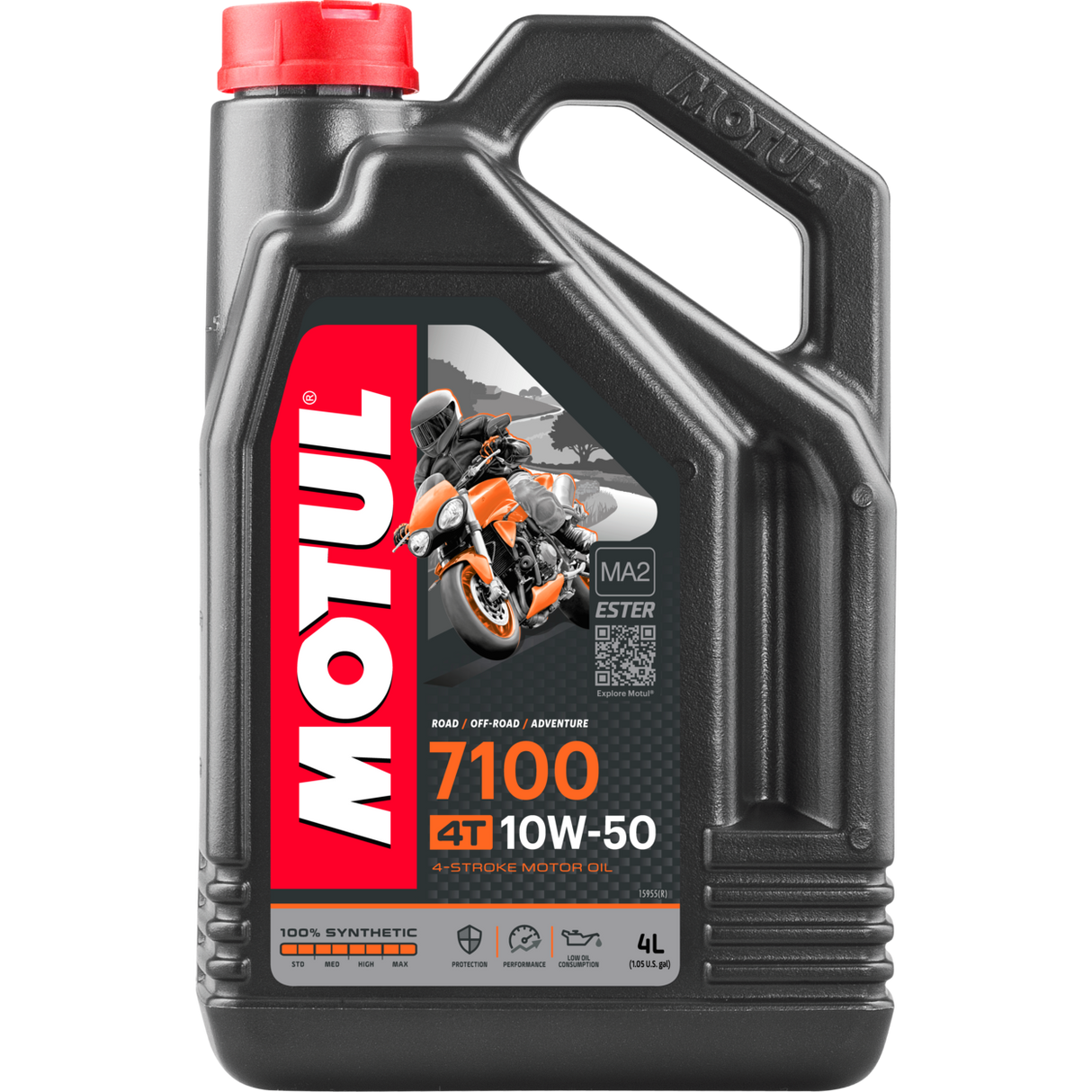 MOTUL7100 4t Full Syn Engine Oil 10w50 4 Ltr 4/Case104098