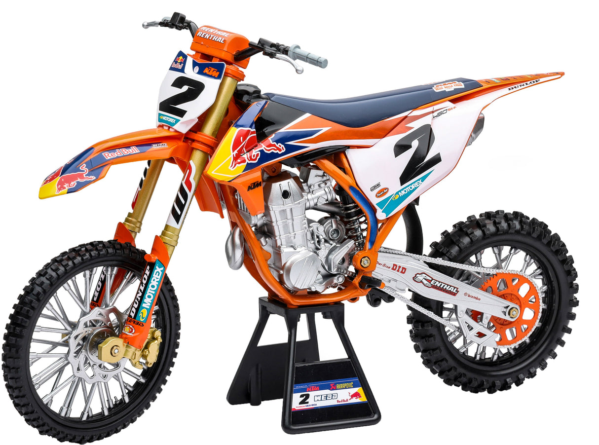 NEW-RAY1:6 Scale Red Bull Ktm Cooper Webb #2 With #1 Sticker Plate49683