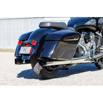 S&S CYCLE 4" Broadhead Slip-On Mufflers Slash Cut Chrome Indian Challenger 550-1076