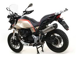 72632PK  Arrow Indy Race Exhaust, Titanium with Carbon Cap for Moto Guzzi V85TT 19-23