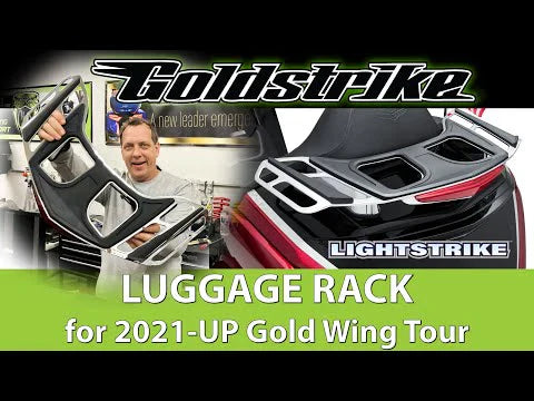 Goldstrike Luggage Rack With Lightstrike For 21-Up Gold Wing Black 28221