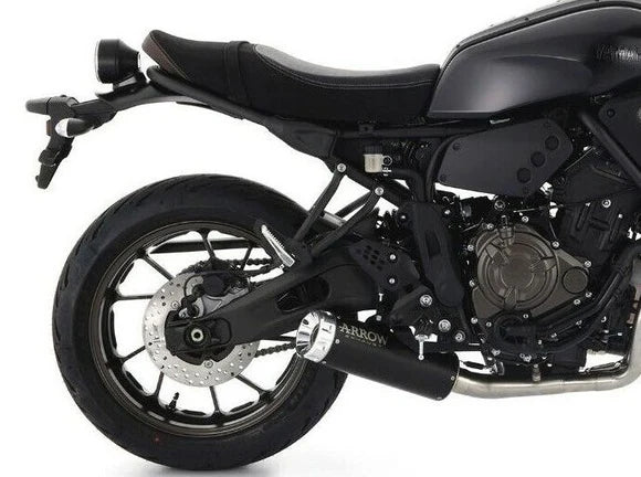 74509RBA  Arrow Rebel Slip-on Exhaust, Aluminum End Cap for Yamaha XSR700 21-25