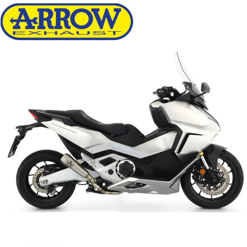 73518PRN  Arrow Pro-Race Slip-on Exhaust, Nichrome Dark for Honda Forza 750 2021-2024
