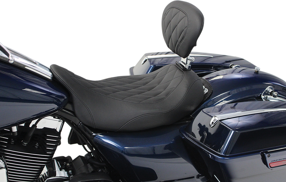 MUSTANG Wide Tripper Solo Seat - With Removable Driver Backrest - '08+ 79725