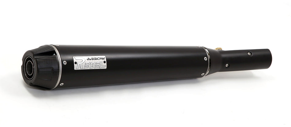 Arrow Brixton Crossfire 500 '21 Homologated Black Stainless Steel Rebel Silencer With Aluminum Dark Endcap  74508rbn