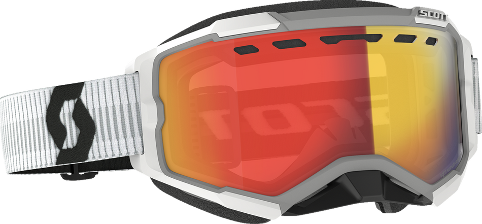 SCOTT Fury Snow Goggles - Light Sensitive - White - Red Chrome 278604-0002341