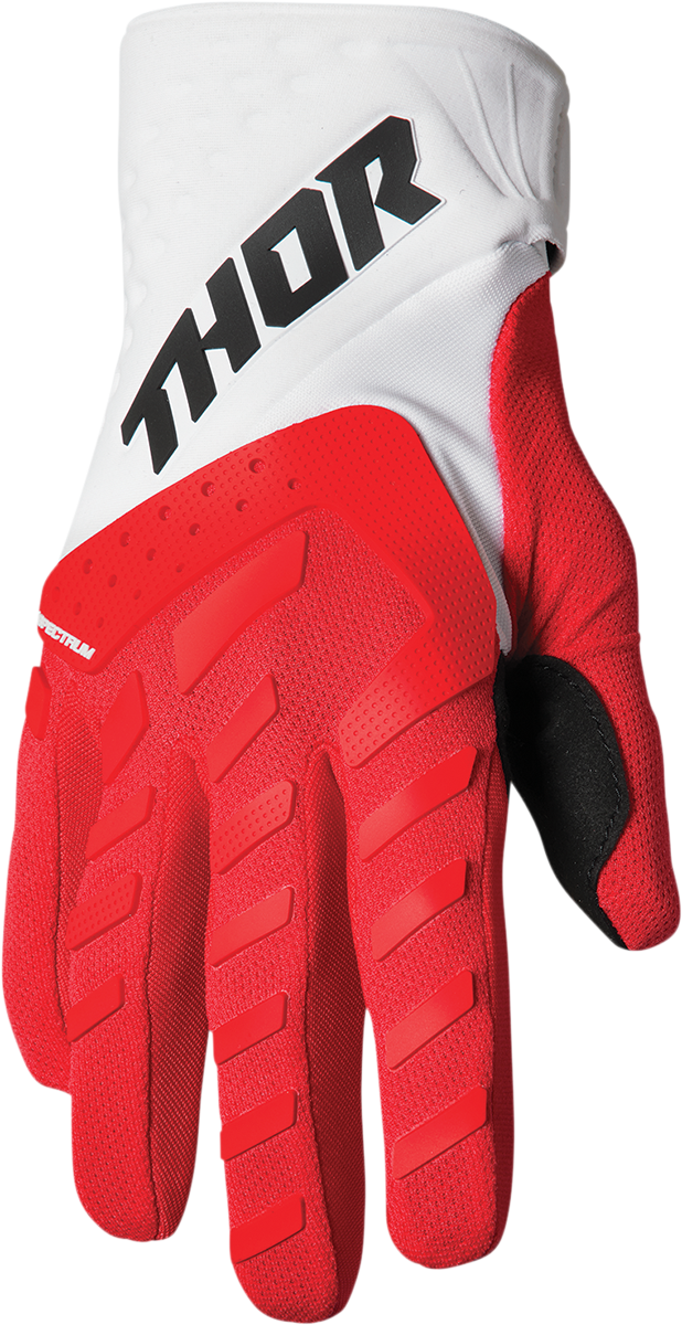 THOR Youth Spectrum Gloves - Red/White - 2XS 3332-1607
