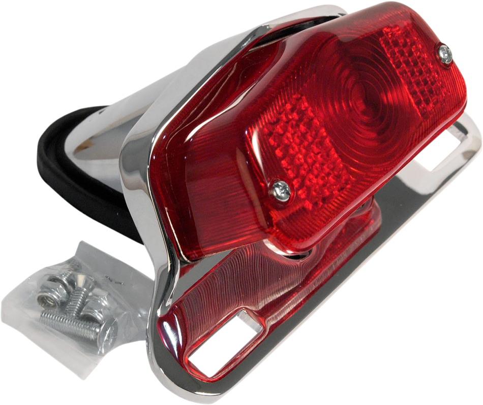 EMGO Taillight - Chrome Bracket - Red Lens 62-21510
