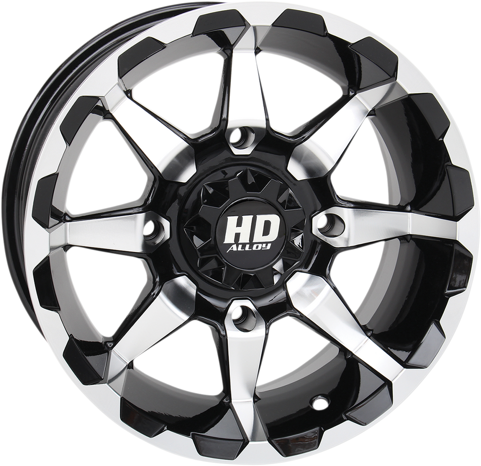 STI TIRE & WHEEL HD6 Wheel - Front/Rear - Machined Black - 14x7 - 4/110 - 5+2 (+10 mm) 14HD600