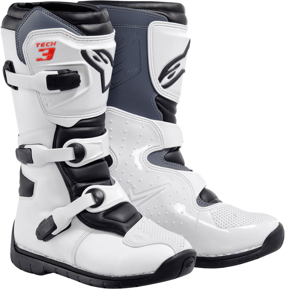 ALPINESTARS Tech 3s Boots White/Black Sz 01 2014011-21-1