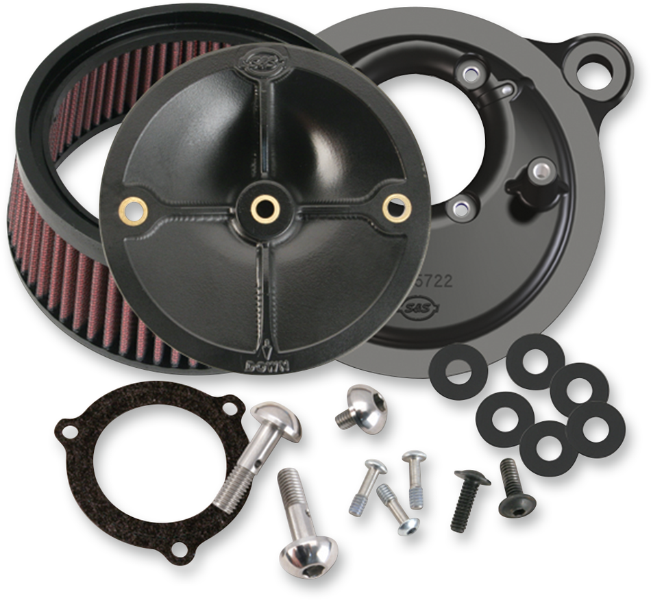 S&S CYCLE Stealth Air Cleaner for 66mm Throttle Body 170-0165