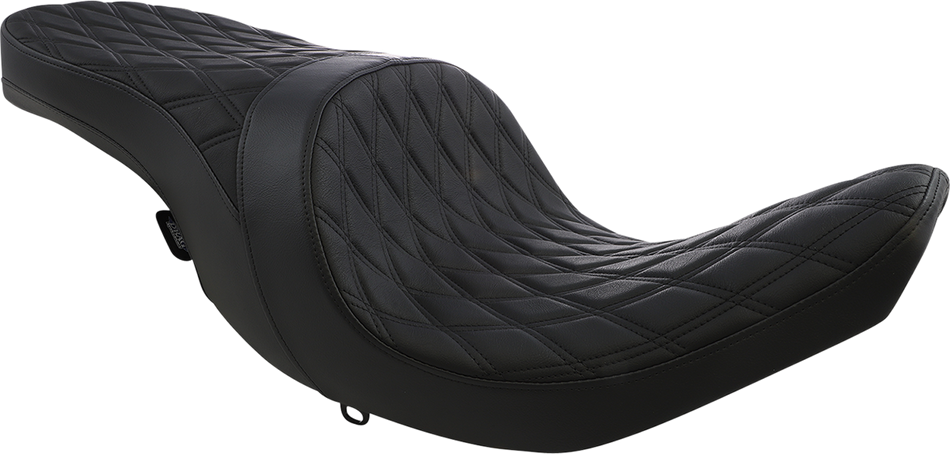 DRAG SPECIALTIES Low Profile Touring Seat - Black - Smooth - Vinyl - '14-'22 Indian 0810-2273