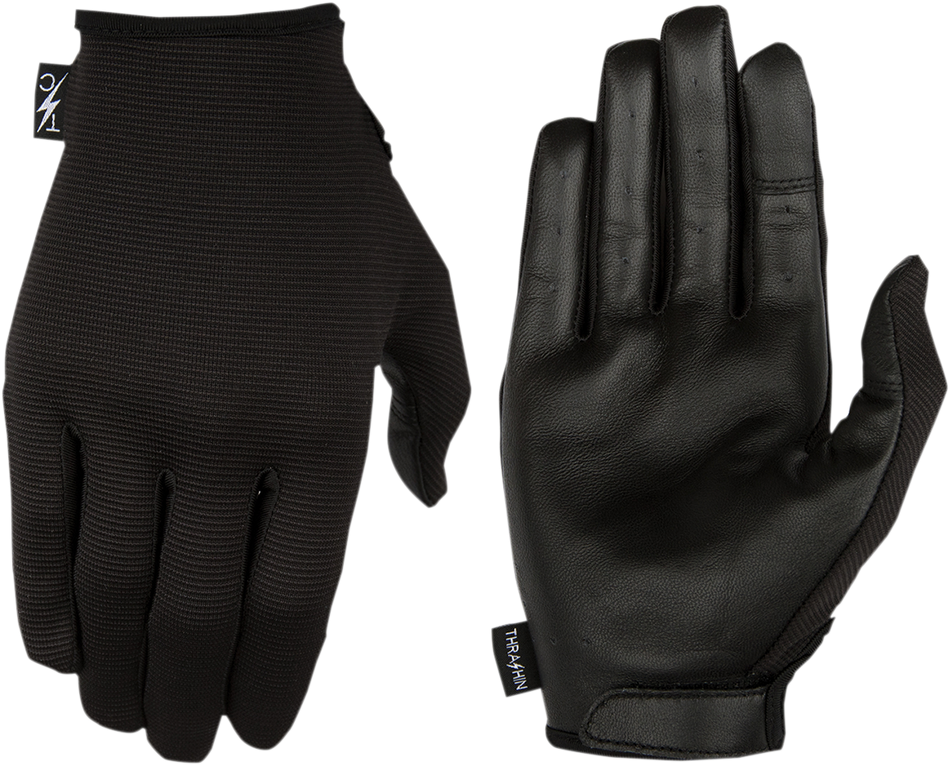 THRASHIN SUPPLY CO. Stealth Leather Palm Gloves - Black - XL SLG-01-011