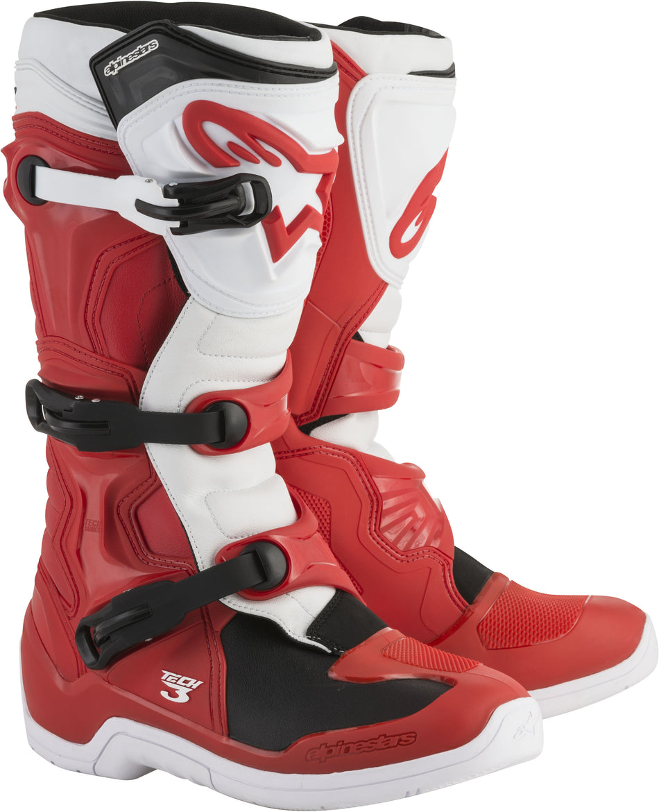 ALPINESTARS Tech 3 Boots Red/White Sz 05 2013018-32-5