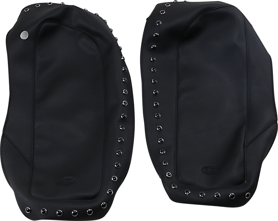 MUSTANG Saddlebag Lid Covers - Black Stud - '14-'19 FL 77624