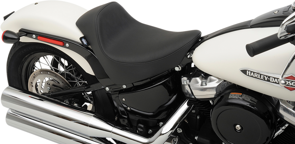 DRAG SPECIALTIES EZ-Solo Seat - Smooth - Solar-Reflective Leather - FL/FX '18-'22 ACT EZ-ON STYLE 0802-1149