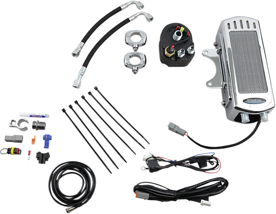 ULTRACOOL Side Mount Oil Cooler Kit - Chrome - Softail SMS-1C