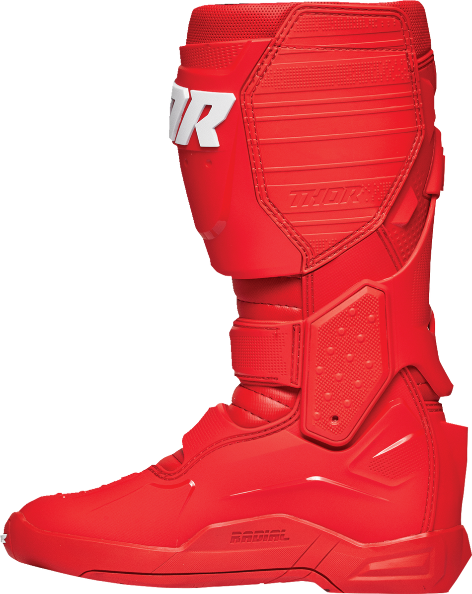 THOR Radial Boots - Red - Size 10 3410-2739