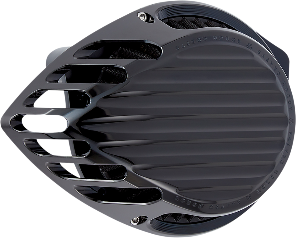 ROUGH CRAFTS Finned Air Cleaner - Black RC-600-000